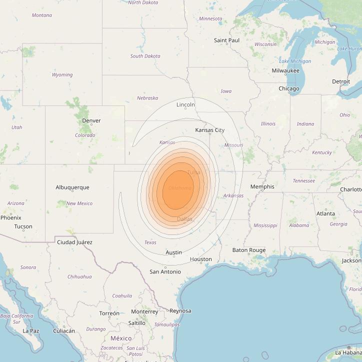 Echostar 17 at 107° W downlink Ka-band Spot U4DL beam coverage map