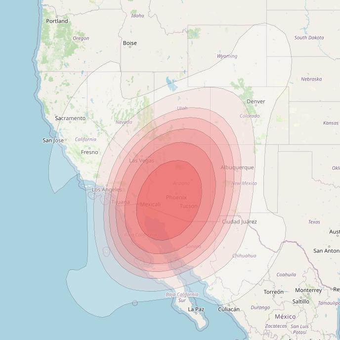 SES 15 at 129° W downlink Ku-band User Spot 23 beam coverage map