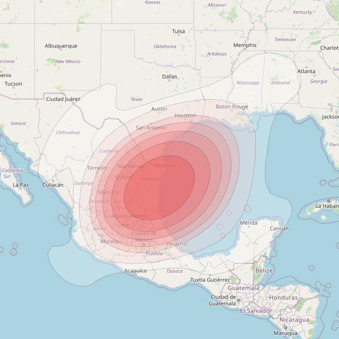 SES 15 at 129° W downlink Ku-band User Spot 27 beam coverage map