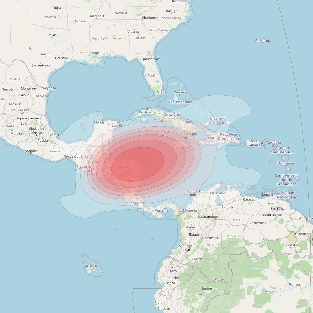 SES 15 at 129° W downlink Ku-band User Spot 35 beam coverage map