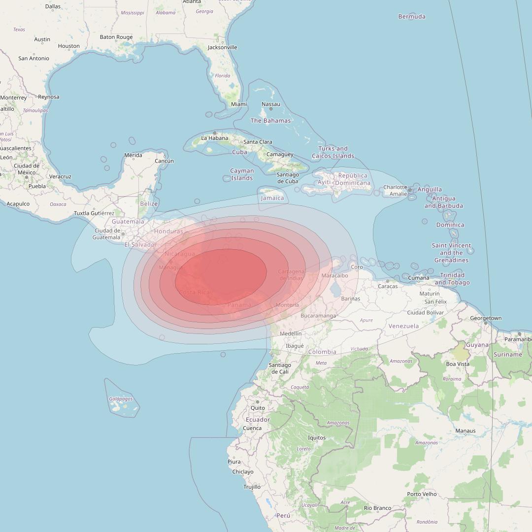 SES 15 at 129° W downlink Ku-band User Spot 36 beam coverage map