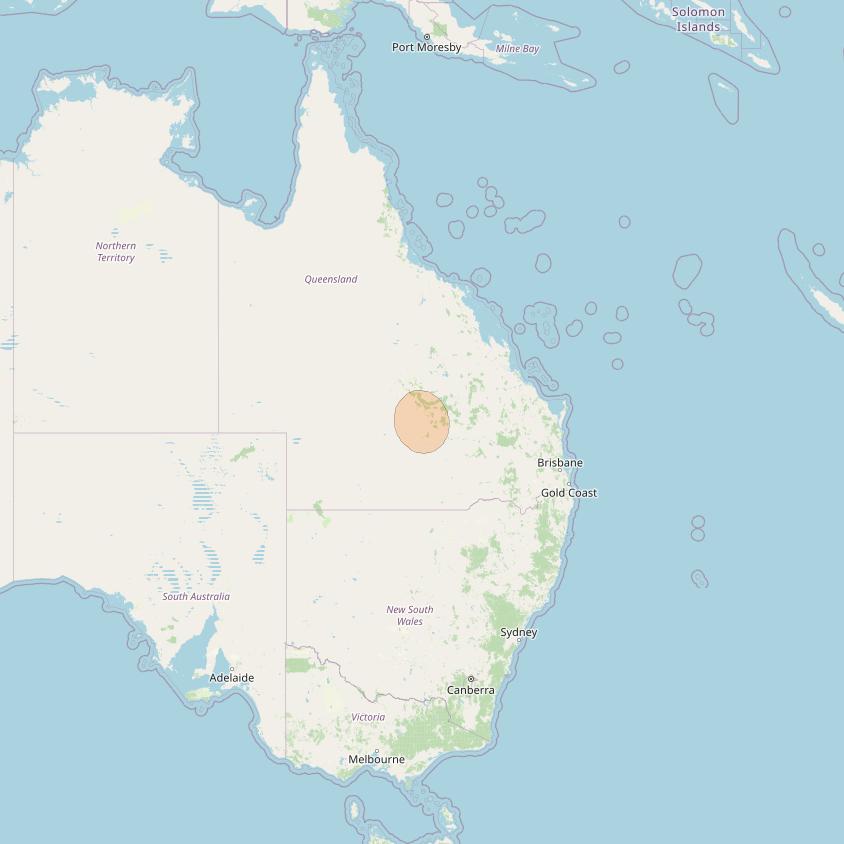 NBN-Co 1A at 140° E downlink Ka-band 13 narrow spot beam coverage map