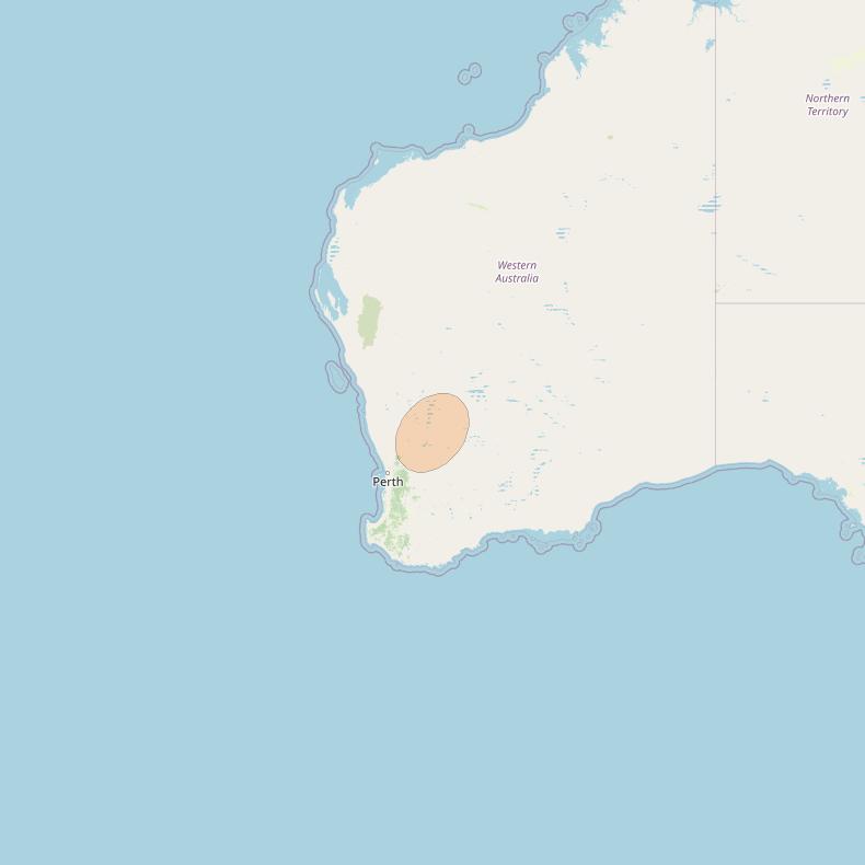 NBN-Co 1A at 140° E downlink Ka-band 64 narrow spot beam coverage map