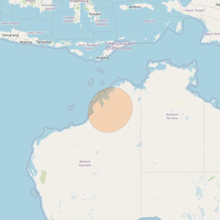 NBN-Co 1A at 140° E downlink Ka-band 81 wide spot beam coverage map