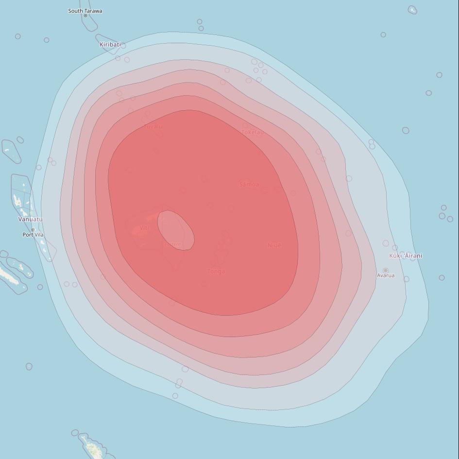 Horizons 3E at 169° E downlink Ku-band U15 Spot beam coverage map