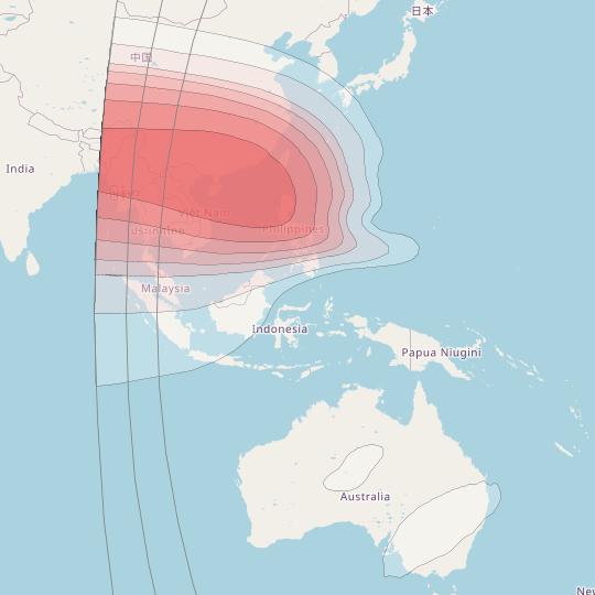 Eutelsat 172B at 172° E downlink Ku-band HTS03 User beam coverage map