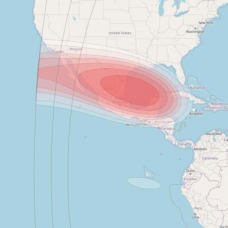 Intelsat 32e at 43° W downlink Ku-band UDVD User Spot beam coverage map