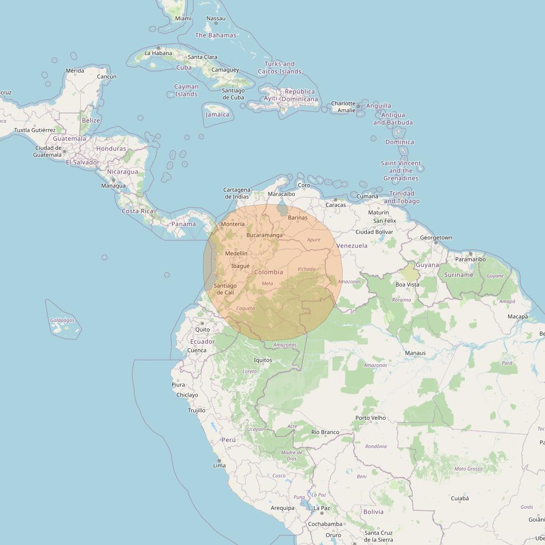 Inmarsat GX2 at 55° W downlink Ka-band S24DL Spot beam coverage map