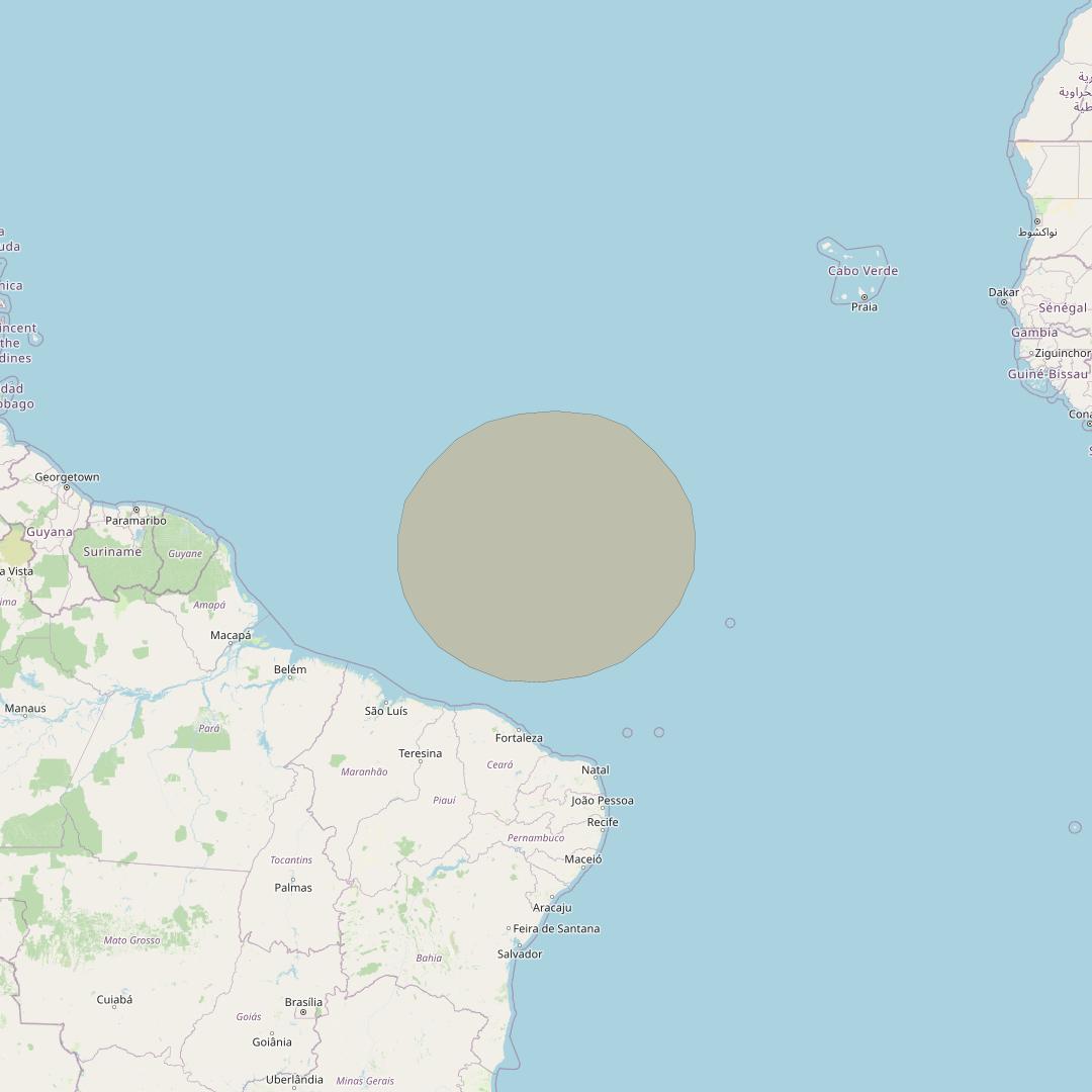 Inmarsat GX2 at 55° W downlink Ka-band S63DL Spot beam coverage map