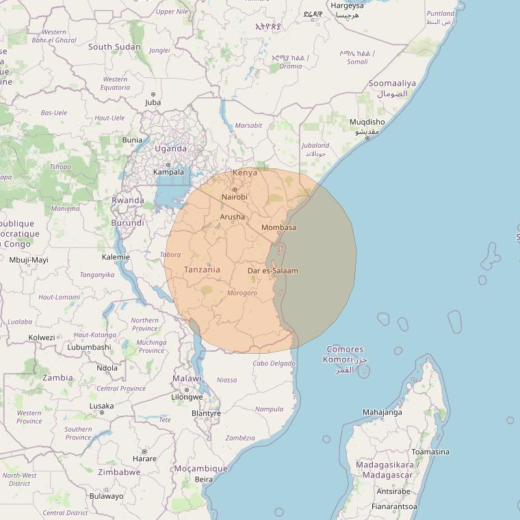 Inmarsat GX4 at 56° E downlink Ka-band S23DL Spot beam coverage map