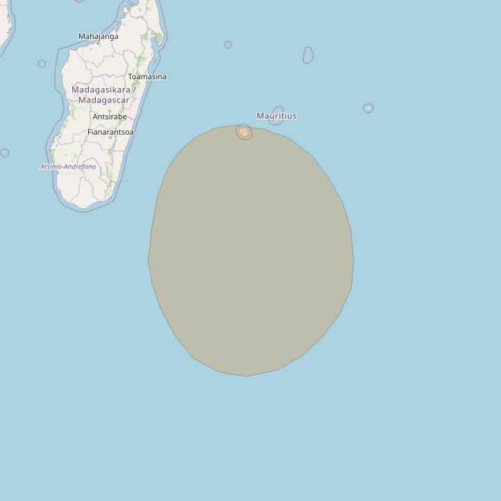 Inmarsat GX4 at 56° E downlink Ka-band S41DL Spot beam coverage map