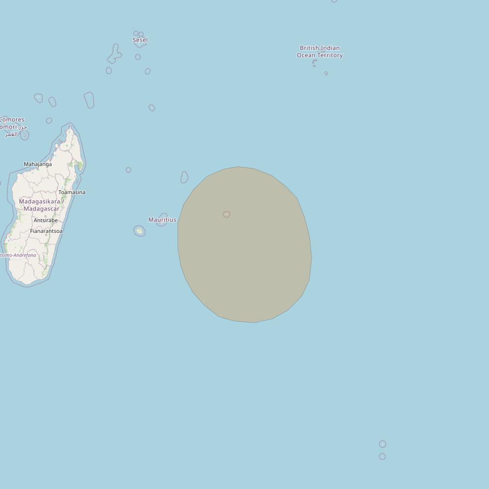 Inmarsat GX4 at 56° E downlink Ka-band S51DL Spot beam coverage map