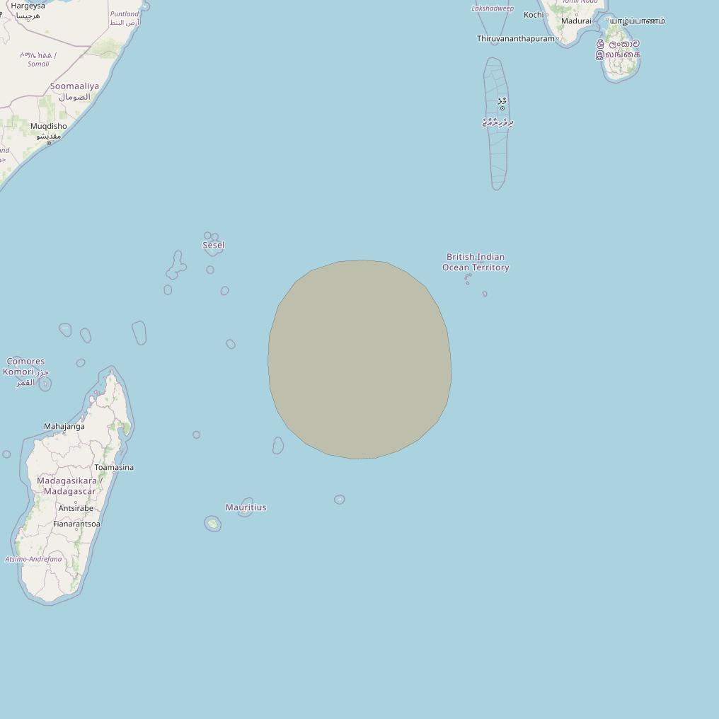 Inmarsat GX4 at 56° E downlink Ka-band S52DL Spot beam coverage map