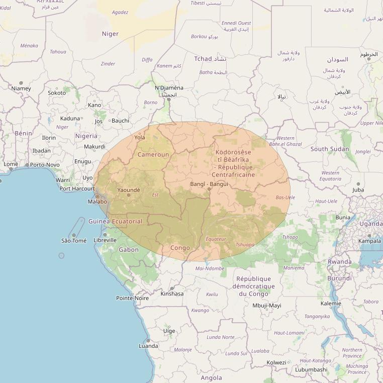 Inmarsat GX4 at 56° E downlink Ka-band S8DL Spot beam coverage map