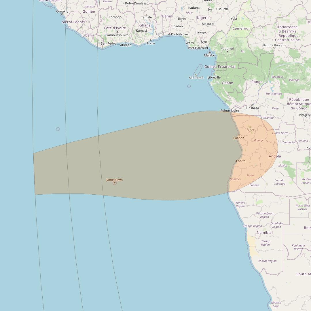 Inmarsat GX1 at 63° E downlink Ka-band S1DL Spot beam coverage map