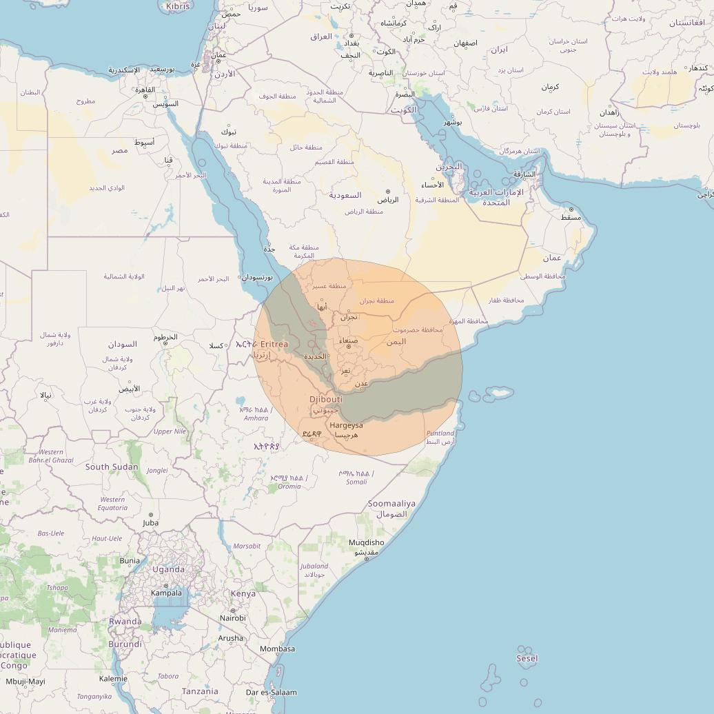 Inmarsat GX1 at 63° E downlink Ka-band S25DL Spot beam coverage map