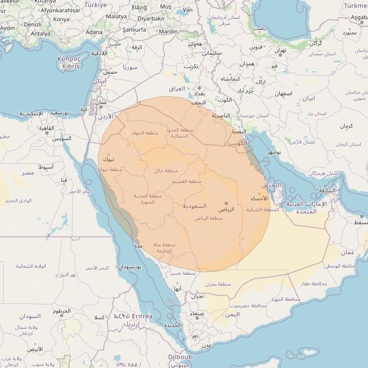 Inmarsat GX1 at 63° E downlink Ka-band S26DL Spot beam coverage map