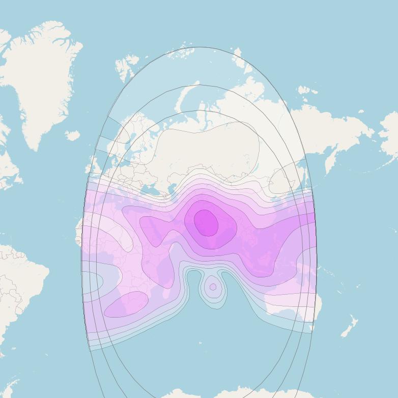 Intelsat 36 at 69° E downlink C-band Landmass beam coverage map