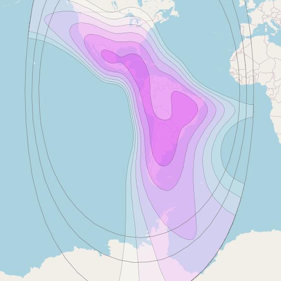 ARSAT 2 at 81° W downlink C-band Americas beam coverage map