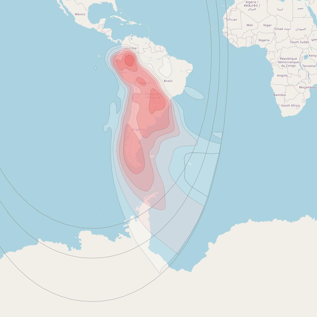 Intelsat 30 at 95° W downlink Ku-band R3R beam coverage map