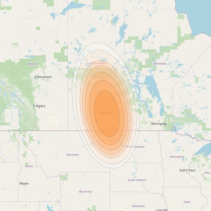 Echostar 19 at 97° W downlink Ka-band G19 Gateway beam coverage map