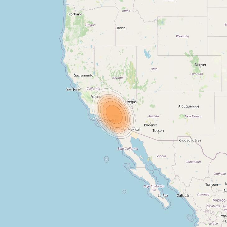 Echostar 19 at 97° W downlink Ka-band U071 User Spot beam coverage map