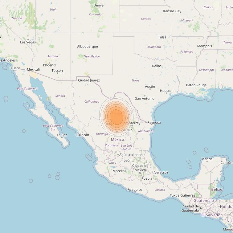 Echostar 19 at 97° W downlink Ka-band U112 User Spot beam coverage map