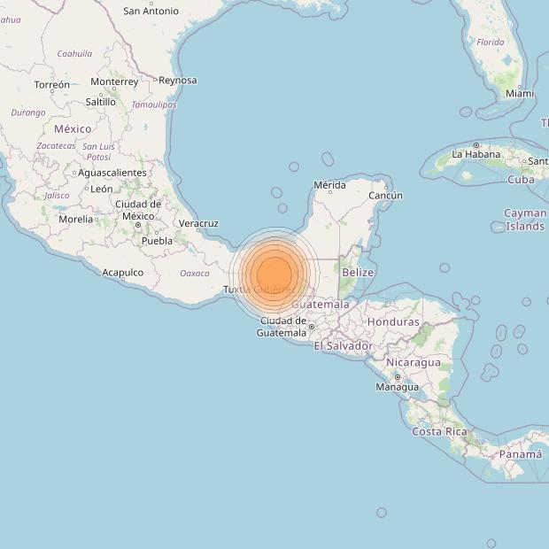 Echostar 19 at 97° W downlink Ka-band U135 User Spot beam coverage map